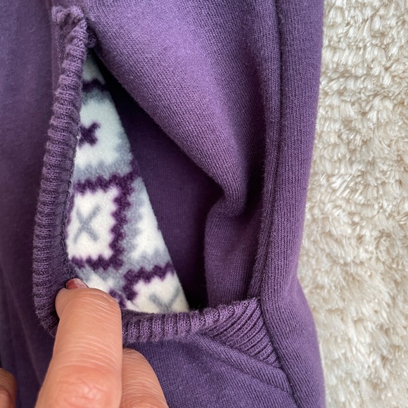 Roots Canada Paddlecreek Hoodie Womens Size S Purple Full Zip Warm Fleece Jacket - Picture 8 of 16